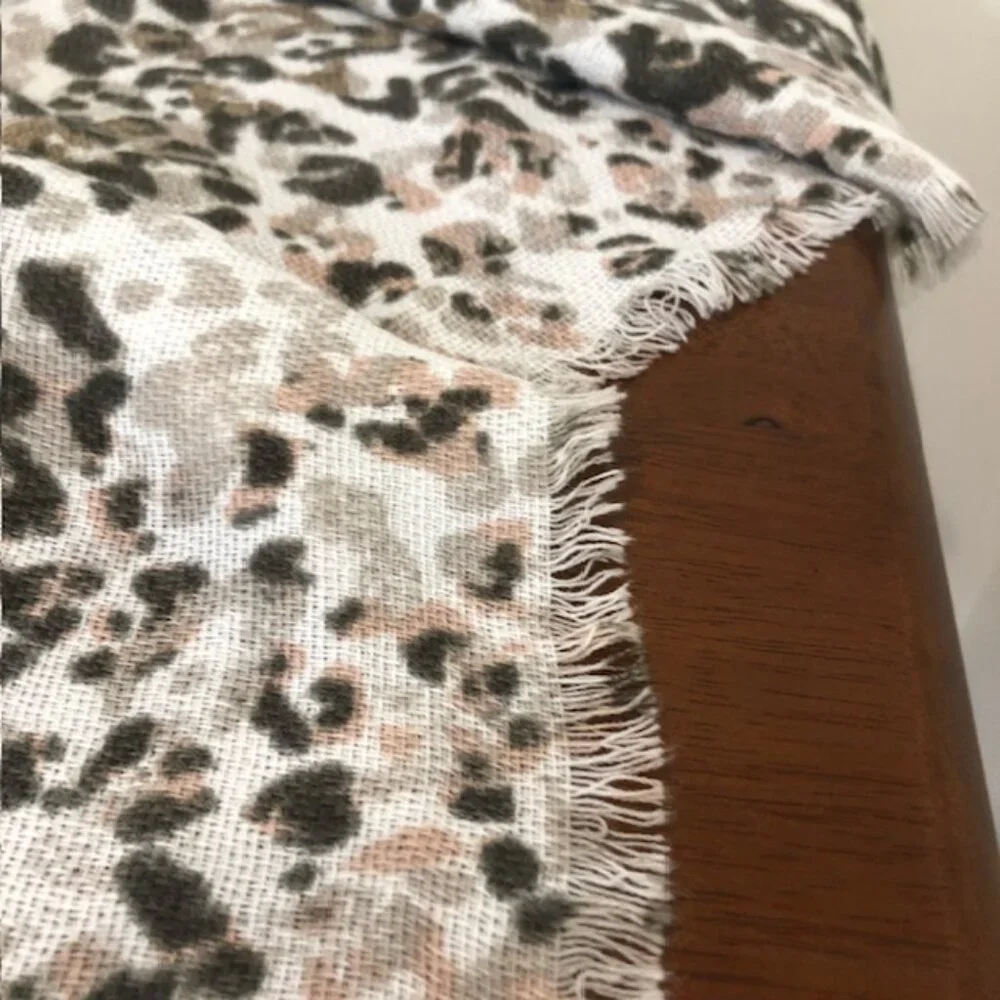 Animal Print Vintage Oversized Wrap Scarf.